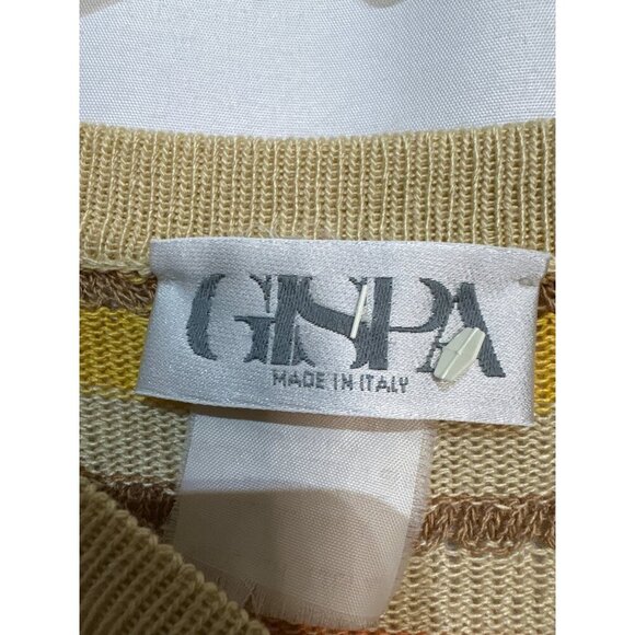 Vintage Gina Made In Italy Striped Sweater Lightweight Size Medium - Picture 3 of 5